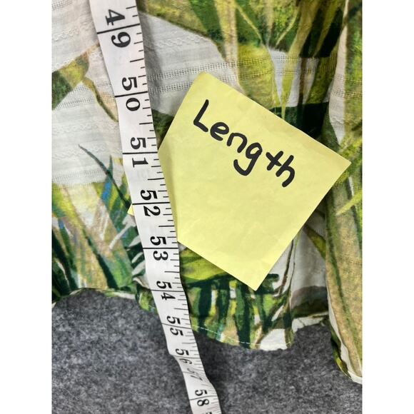 Taylor Tropical Leaf Maxi Dress Size 14 Resortwear Coastal Vibes Boho Chic - Picture 11 of 13
